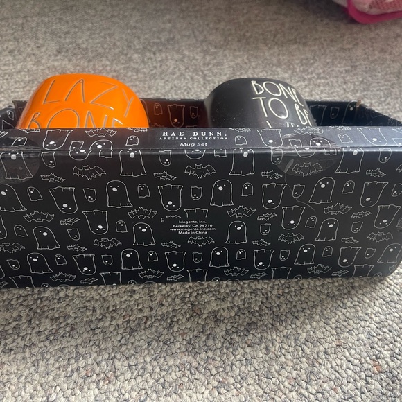 Rae Dunn two pack Halloween mugs “lazy bones” and “born to be wild” - Picture 4 of 4